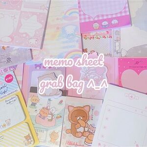 memo sheet grab bag